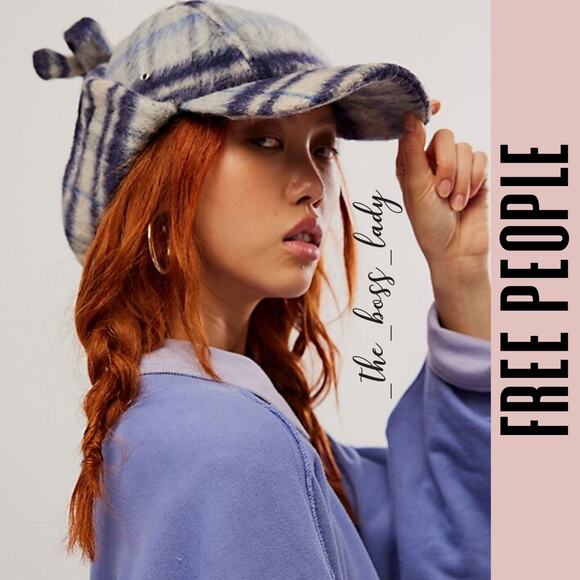 Free People hat plaid trapper hat fall winter boho cozy - Picture 1 of 12
